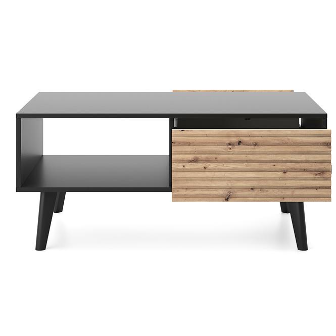 Konferenčný stolík WILLOW dub artisan/čierna
