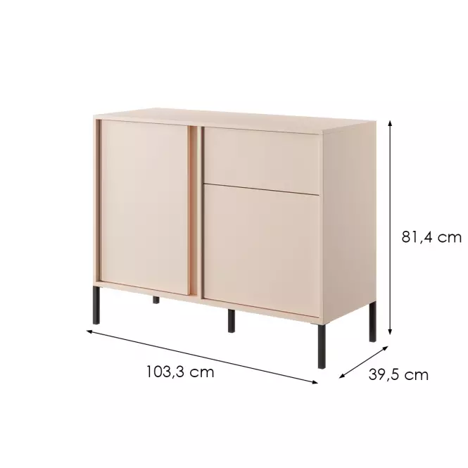 Komoda DAST 103 2DS béžová,5