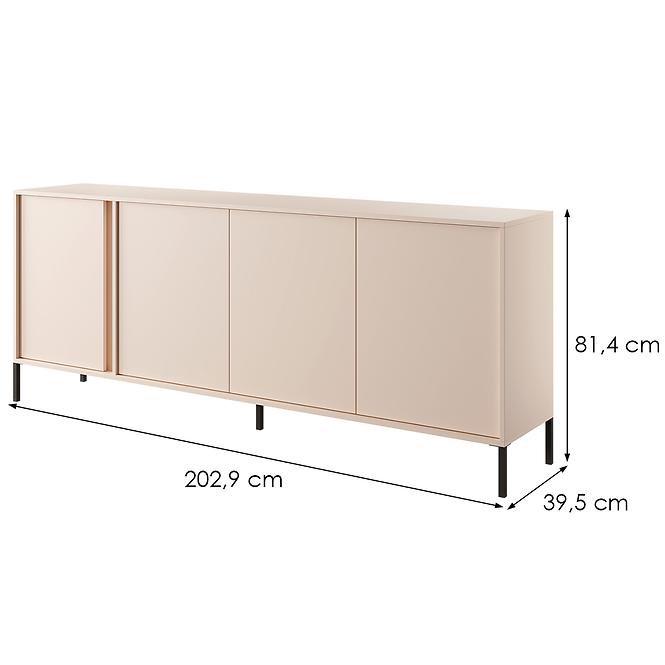 Komoda DAST  203 4D béžová,5