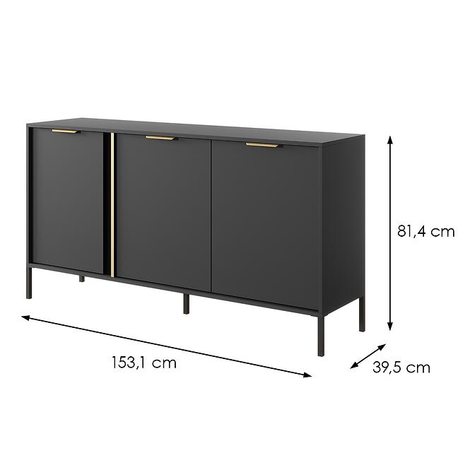 Komoda LARS 153 3D Antracyt