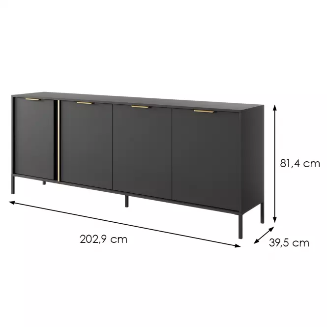 Komoda LARS  203 4D Antracyt