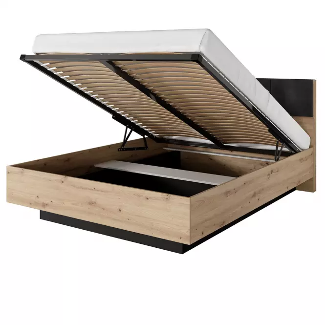 Posteľ 160 TALLY artisan dub/antracit