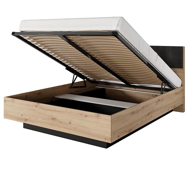 Posteľ 160 TALLY artisan dub/antracit