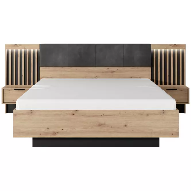 Posteľ 160 TALLY artisan dub/antracit,5