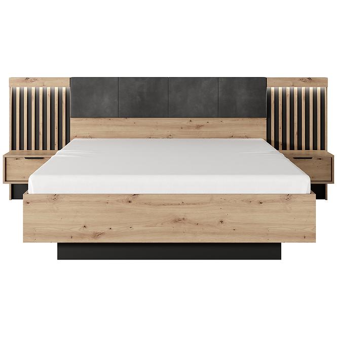 Posteľ 160 TALLY artisan dub/antracit,5