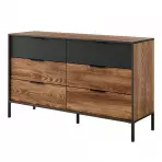 Komoda MILTON 138 6S gaštan/antracit