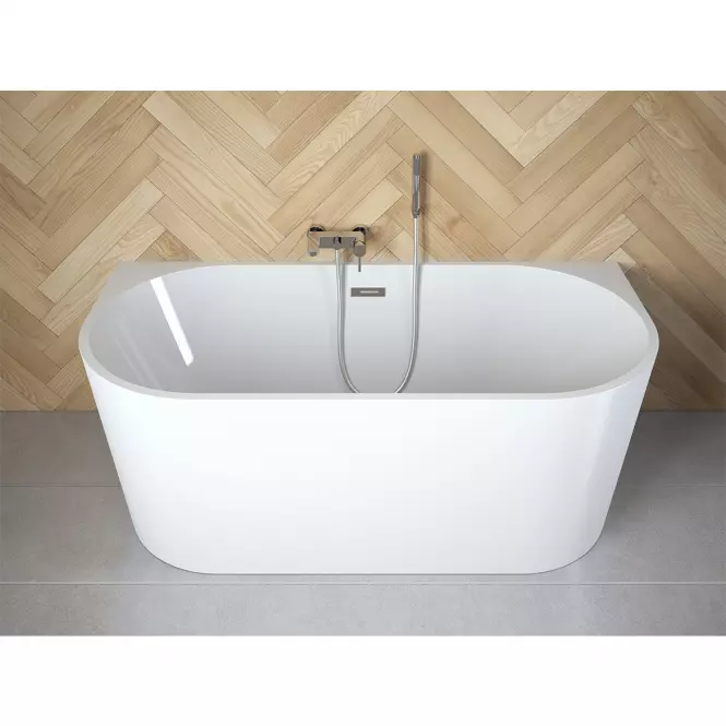Voľne stojaca vaňa Vica New 150/80 so sifónom Klik Klak s obdĺžnikovým prepadom slim chróm