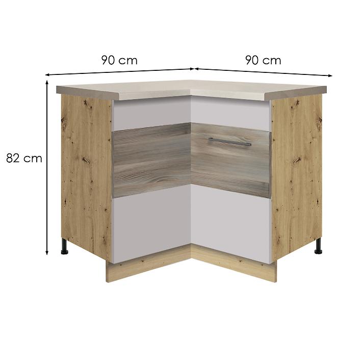 Kuchynská skrinka 16d uni latte wood police