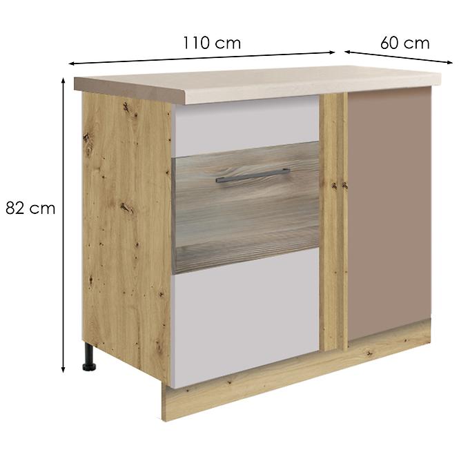 Kuchynská skrinka 24d l latte wood police