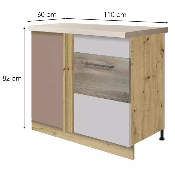 Kuchynská skrinka 25d p latte wood police