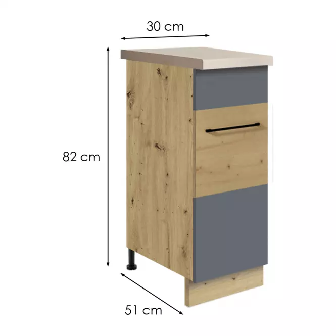 Skrinka do kuchyne Infinity 26D GREY cargo,2