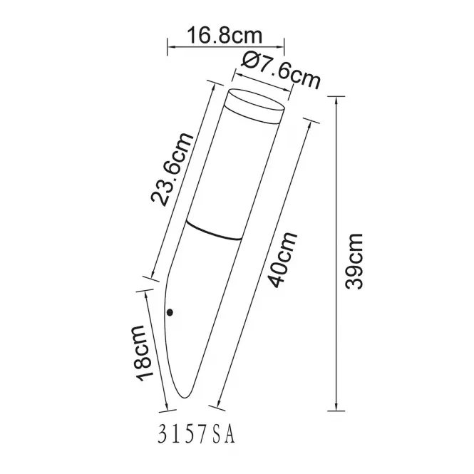 Nástenná lampa Boston 3157SA 15W Antracit K1