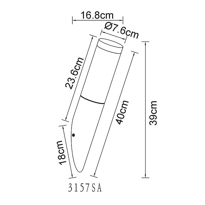 Nástenná lampa Boston 3157SA 15W Antracit K1