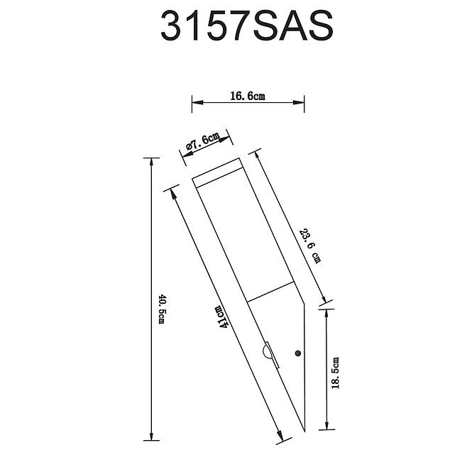 Nástenná lampa Globo Boston 3157sas 15W čierna S K1