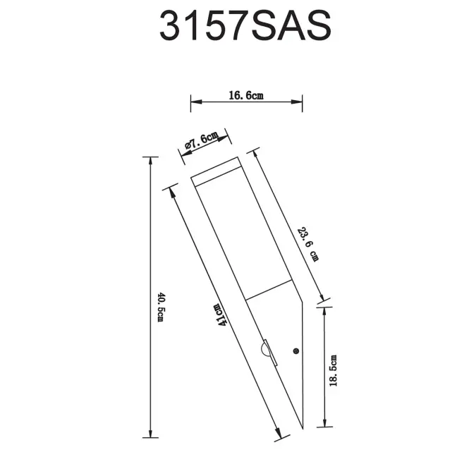 Nástenná lampa Globo Boston 3157sas 15W čierna S K1,4