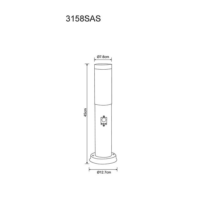 Vonkajšie solárne osvetlenie 3158SAS 15W Antracit S LS1,4