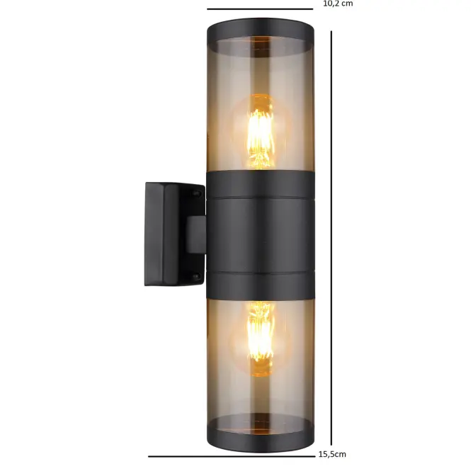Nástenná lampa Xeloo 32014-2BS 60W Čierna K2,3