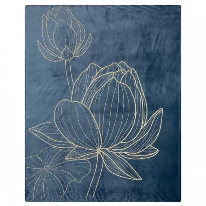 Deka Lili 2 150x200 tmavomodrá+zlatá 392093