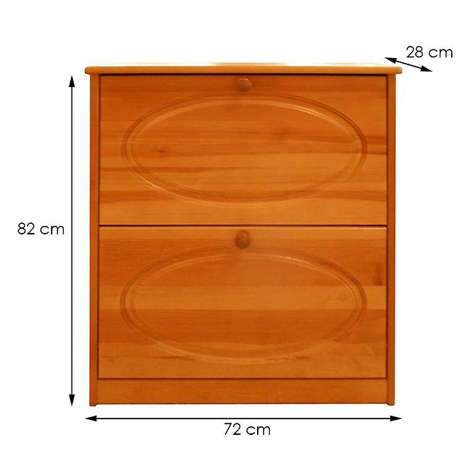 Skrinka na topánky 2KL. Jelsa frez