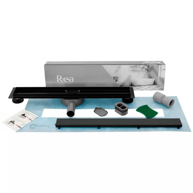 Lineárny odtok Rea Neo&Pure Pro čierna 800
