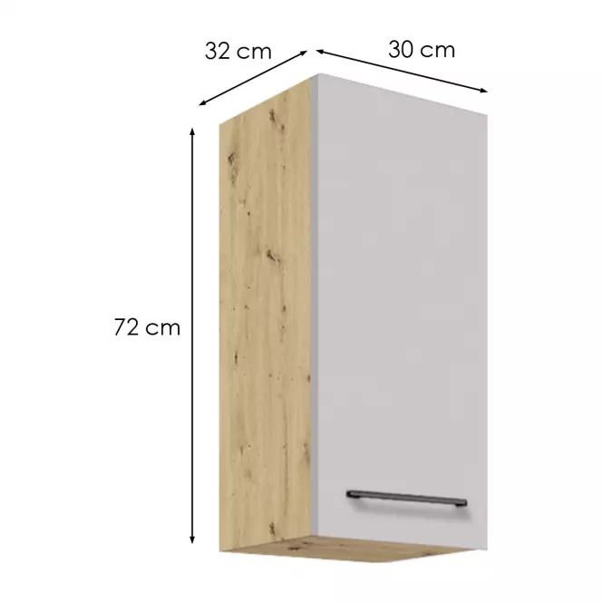 Kuchynská skrinka 30g latte wood