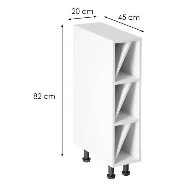 Kuchynská skrinka linea d20w white,2