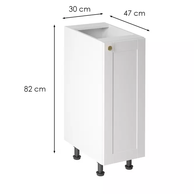 Kuchynská skrinka linea d30 white,3