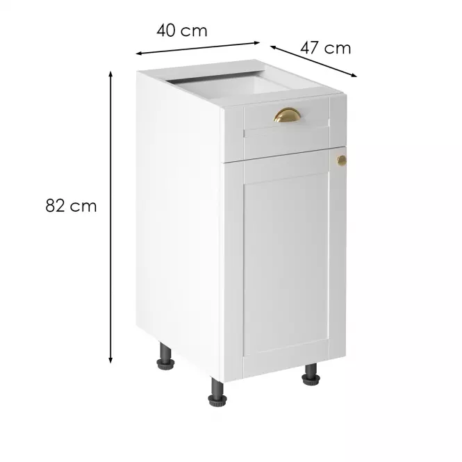 Kuchynská skrinka linea d40s1 white,3