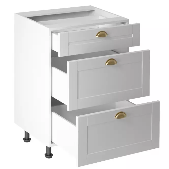 Kuchynská skrinka linea d60s3 white,2