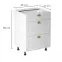 Kuchynská skrinka linea d60s3 white,3