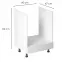 Kuchynská skrinka linea d60zk white,3