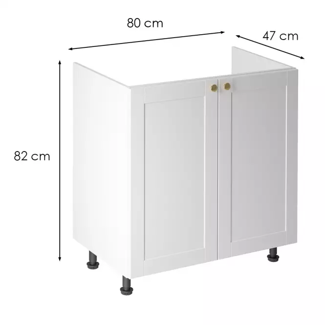 Kuchynská skrinka linea d80z white,3