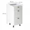 Kuchynská skrinka linea d40s3 white,3