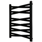 Kúpeľňový radiátor Łezka 3D Ł3DX 1240 čierna 675x440 mm