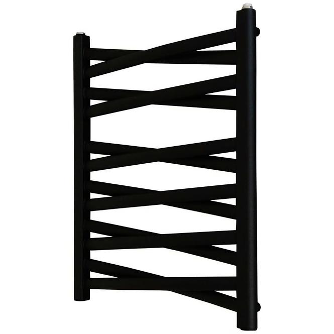 Kúpeľňový radiátor Łezka 3D Ł3DX 1240 čierna 675x440 mm