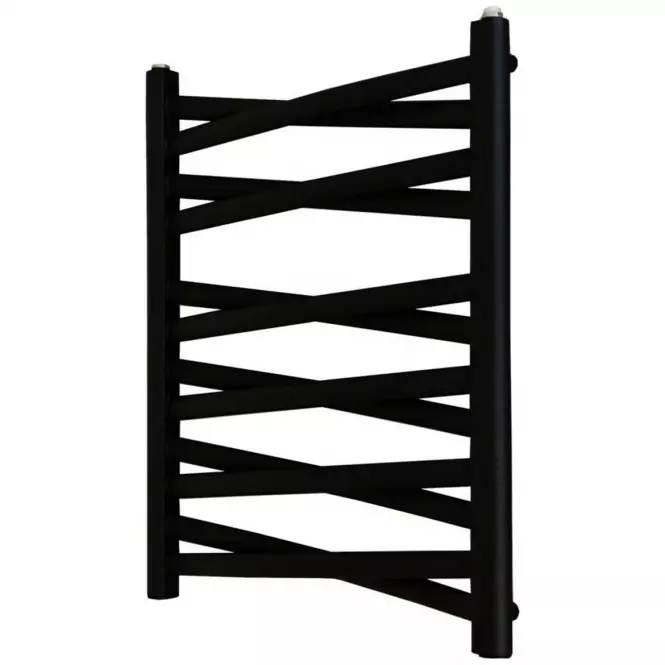 Kúpeľňový radiátor Łezka 3D Ł3DX 1240 čierna 675x440 mm