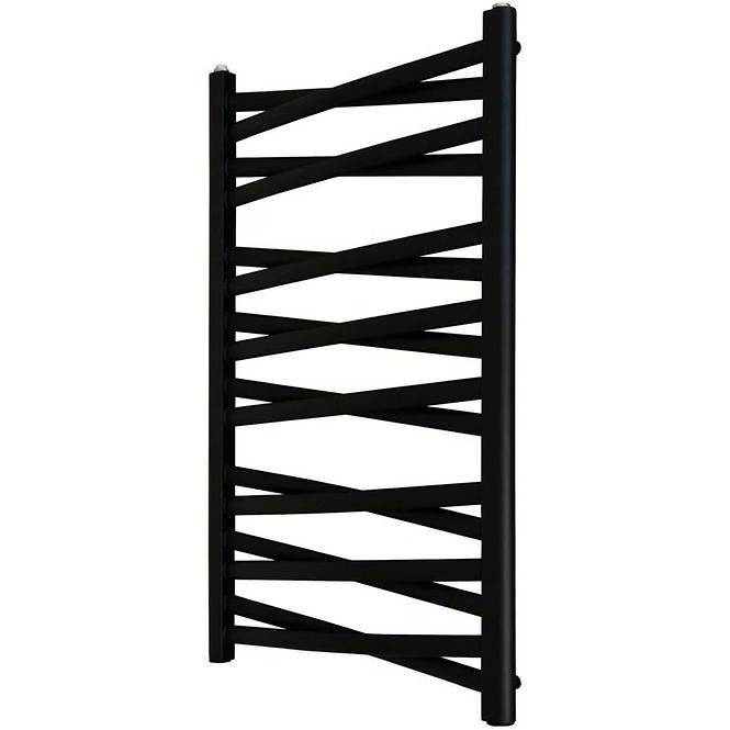 Kúpeľňový radiátor Łezka 3D Ł3DX 1640 čierna 910x440 mm