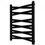 Kúpeľňový radiátor Łezka 3D Ł3DX 1250 čierna 675x540 mm