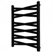 Kúpeľňový radiátor Łezka 3D Ł3DX 1250 čierna 675x540 mm