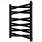 Kúpeľňový radiátor Łezka 3D Ł3DX 1250 čierna 675x540 mm