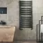 Kúpeľňový radiátor Łezka 3D Ł3DX 2650 čierna 1435x540 mm,4
