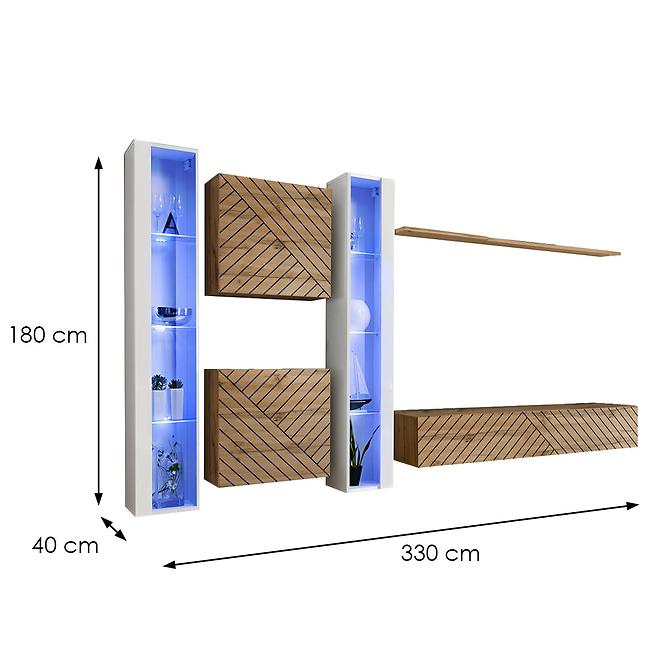 Obývacia Stena Switch XVI Line Biela/Wotan