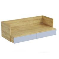 Písací stôl Mobius 2s hikora/modrý horizont