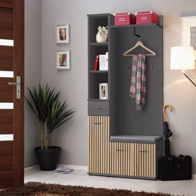 Skrinka na topánky +P Marco Typ F+P Artisan/Antracyt Anas,9