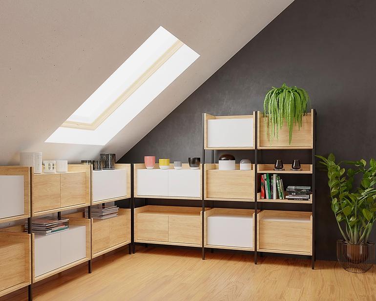 Skrinka Mobius  3s hikora/modrý horizont