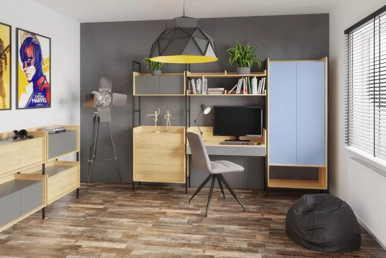 Skrinka Mobius  3s hikora/starožitná ružová,3