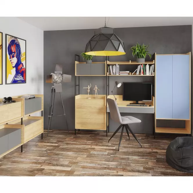 Skrinka Mobius  1d niska hikora/modrý horizont