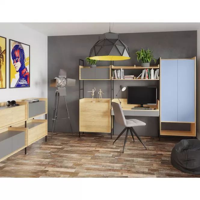 Skrinka Mobius  2d niska hikora/modrý horizont