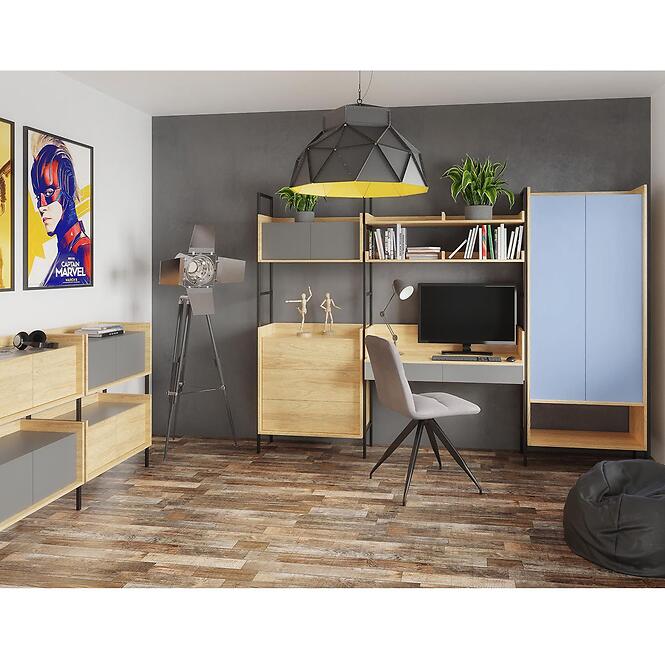 Skrinka Mobius  2d nízka hikora/starožitná ružová