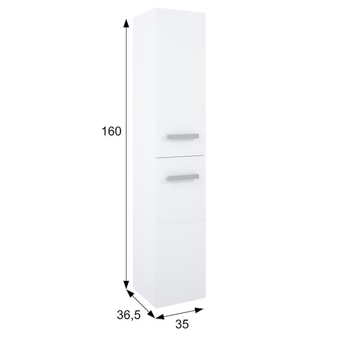 Vysoká skrinka do kúpeľne Perla 35 2D white